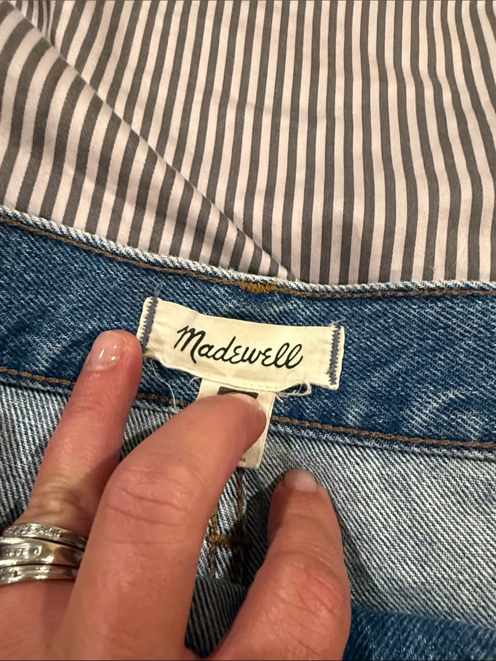 Madewell Blue Distressed Denim Cutoff Shorts